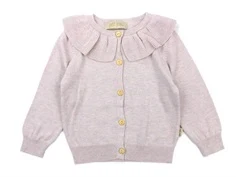 Petit Piao cardigan light rose melange collar